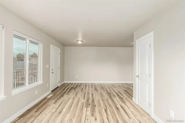 a view of wooden floor in a room