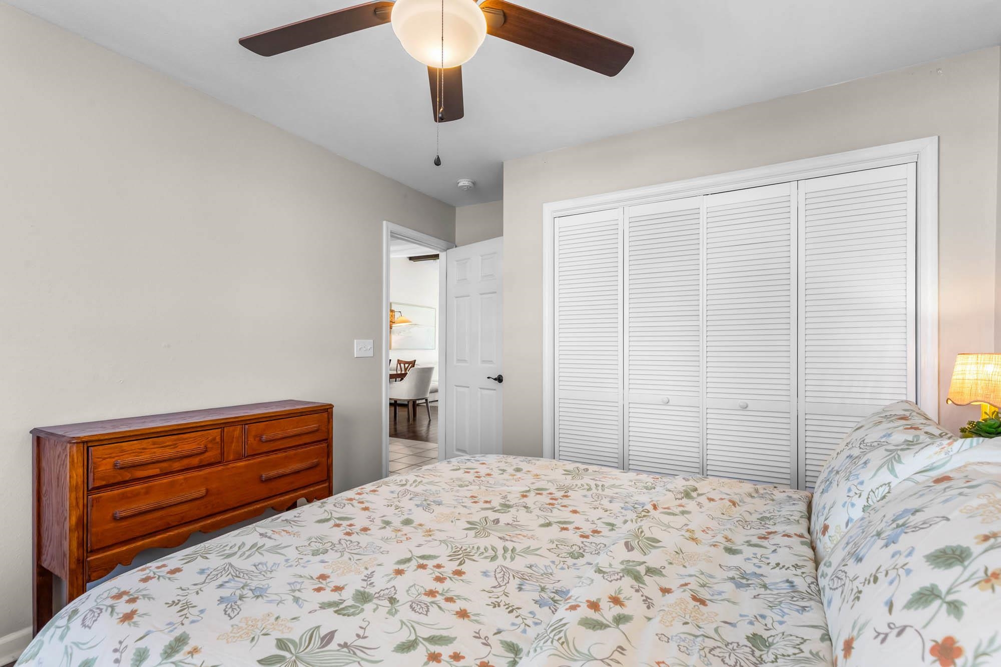 248 McKendree Lane Myrtle Beach, SC 29579 - Photo 11 of 34 Bedroom with ceiling fan and a closet