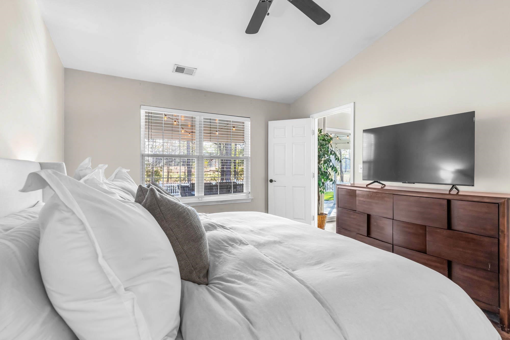 248 McKendree Lane Myrtle Beach, SC 29579 - Photo 26 of 34 Bedroom with ceiling fan and lofted ceiling