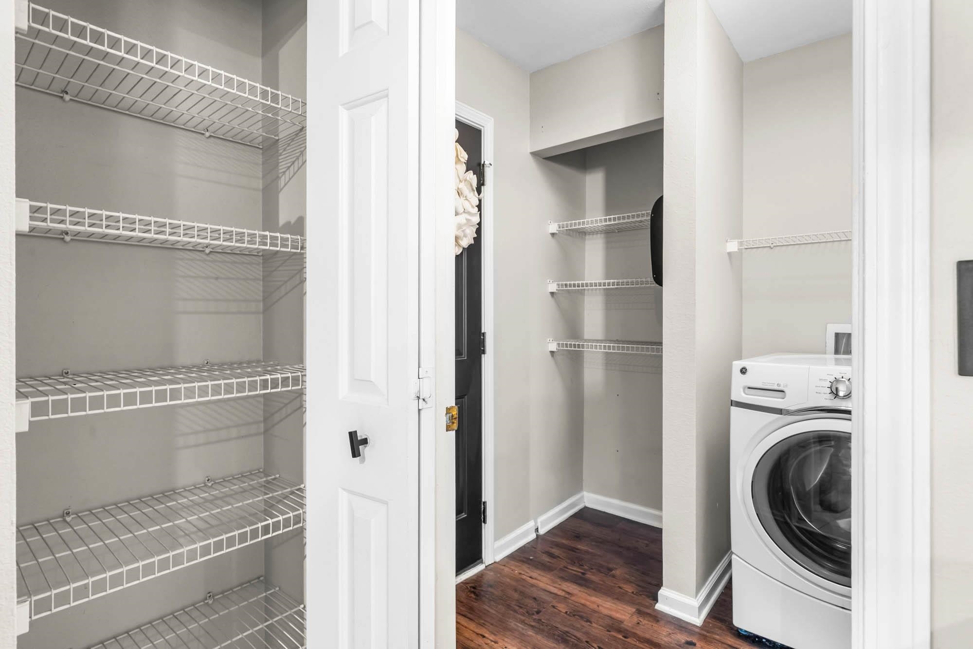248 McKendree Lane Myrtle Beach, SC 29579 - Photo 6 of 34 Laundry area featuring washer / clothes dryer and dark wood-type flooring