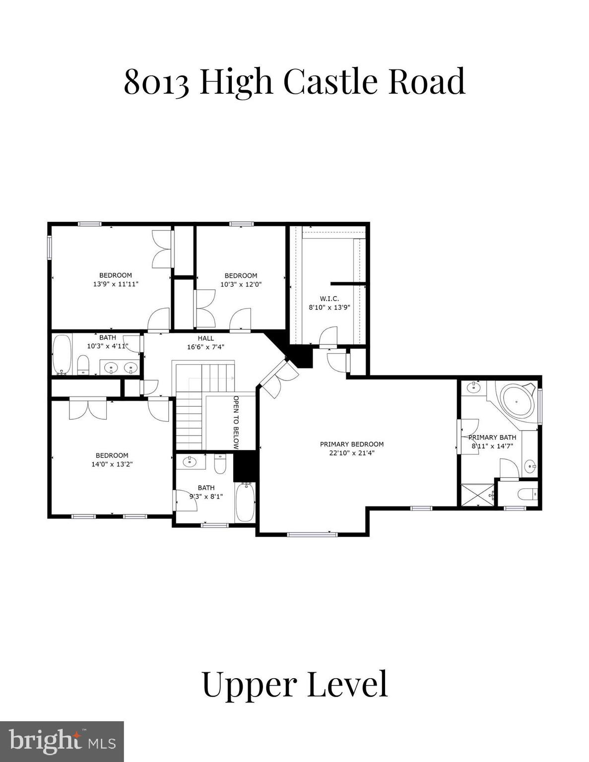 8013 High Castle Road Ellicott City, MD 21043 - Photo 48 of 49 Upper Level Floor Plan