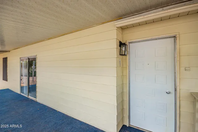 a view of front door
