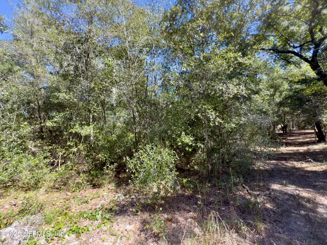a view of a balcony and trees