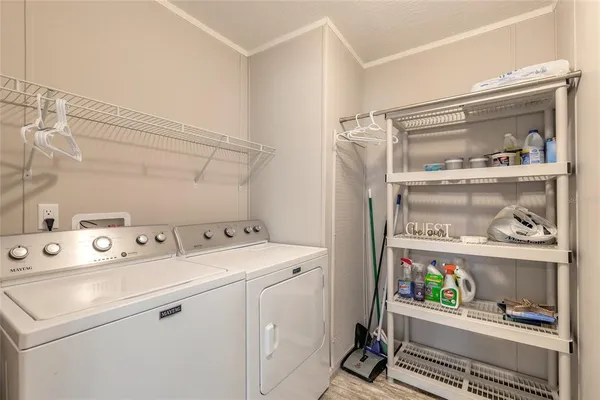 a room with storage and utility