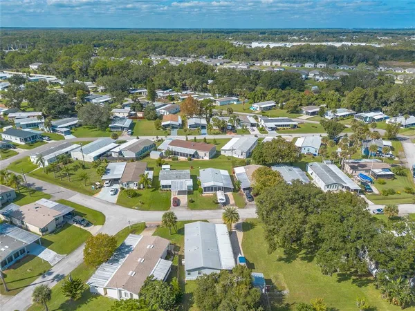 an aerial view of residential building with outdoor space