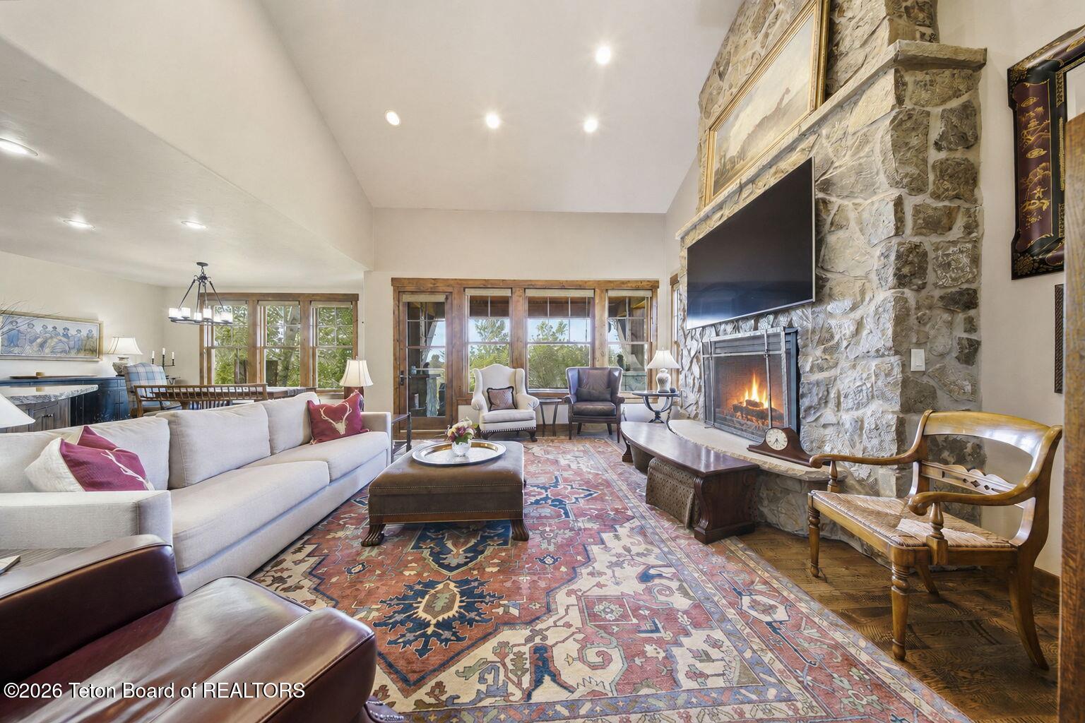 92 Bison Drive Victor, ID 83455 - Photo 29 of 52 Living Rm w Fireplace from entry