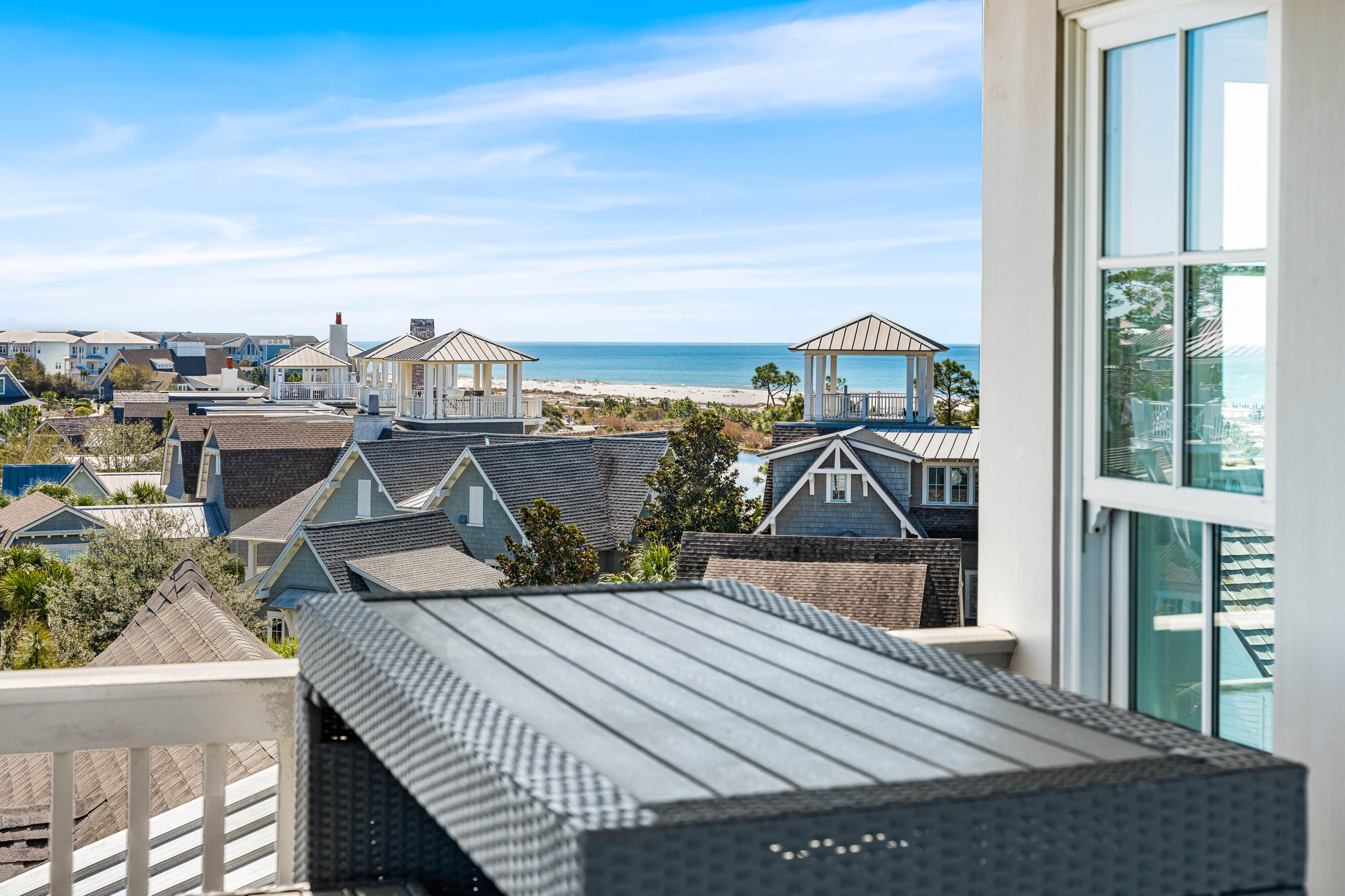 41 Compass Point Way Watersound, FL 32461 - Photo 55 of 66 a view of roof deck with two couches and wooden floor