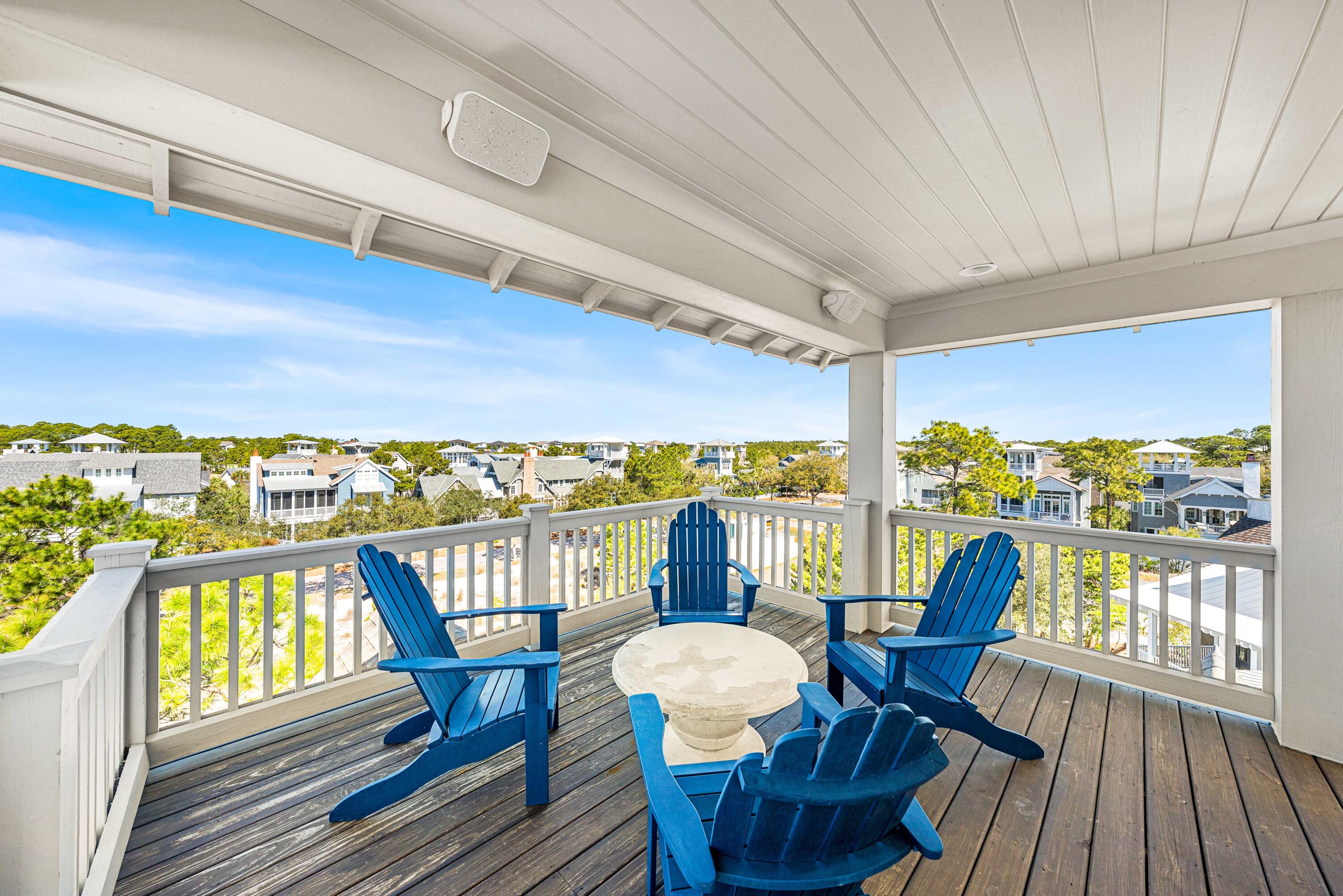 41 Compass Point Way Watersound, FL 32461 - Photo 57 of 75 a view of a balcony with lake view and wooden floor