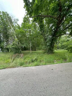 a view of a field of grass and trees