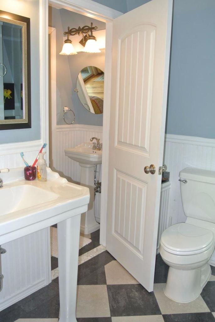 83 Summersea Road Mashpee, MA 02649 - Photo 19 of 25 a bathroom with a sink a toilet and a mirror