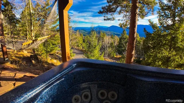 a view of a yard from a window