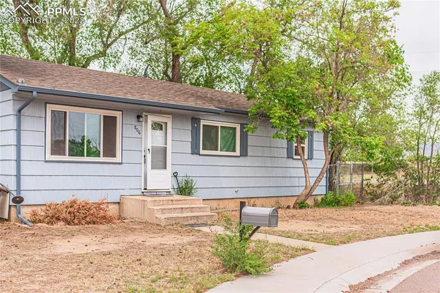 a backyard of a house