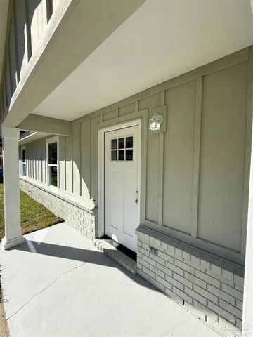 a view of front door of house