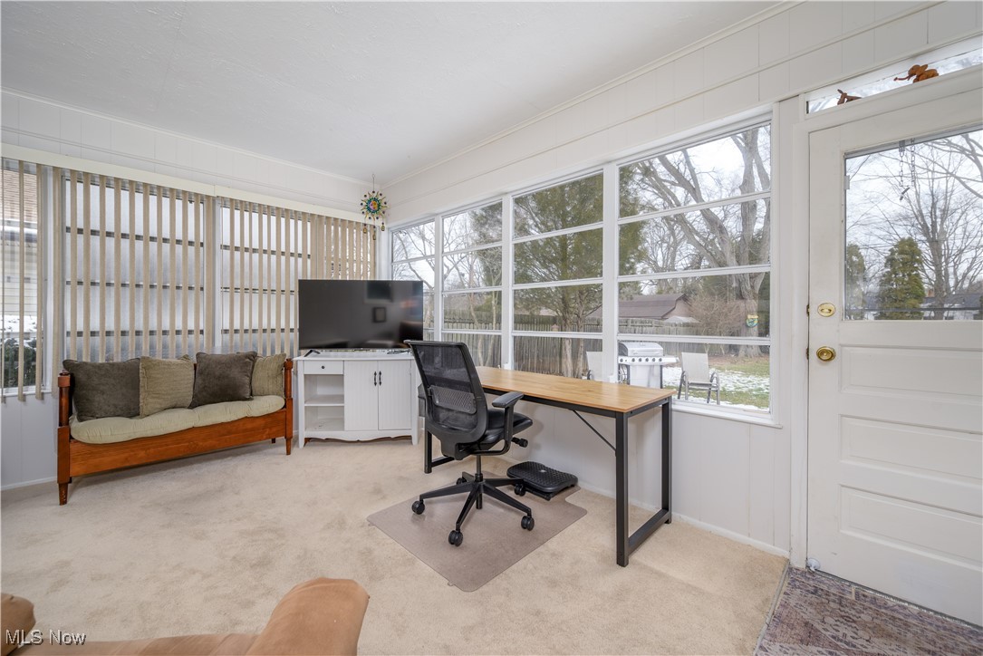 1989 Larchmont Road Akron, OH 44313 - Photo 18 of 38 Office area featuring plenty of natural light and light colored carpet