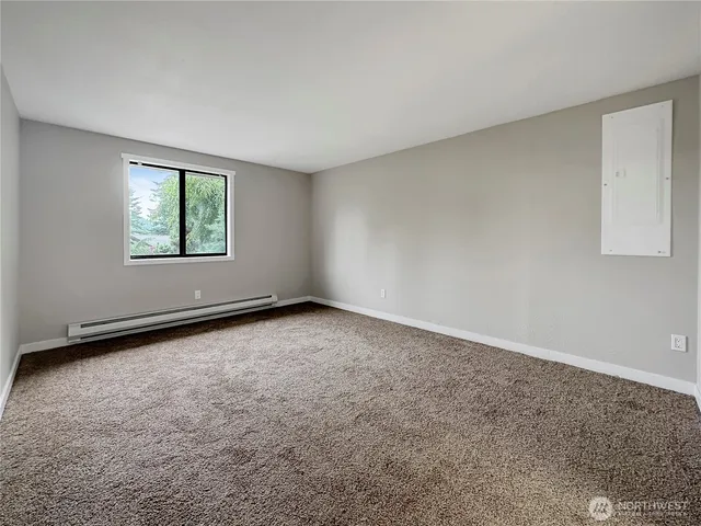 an empty room with a window