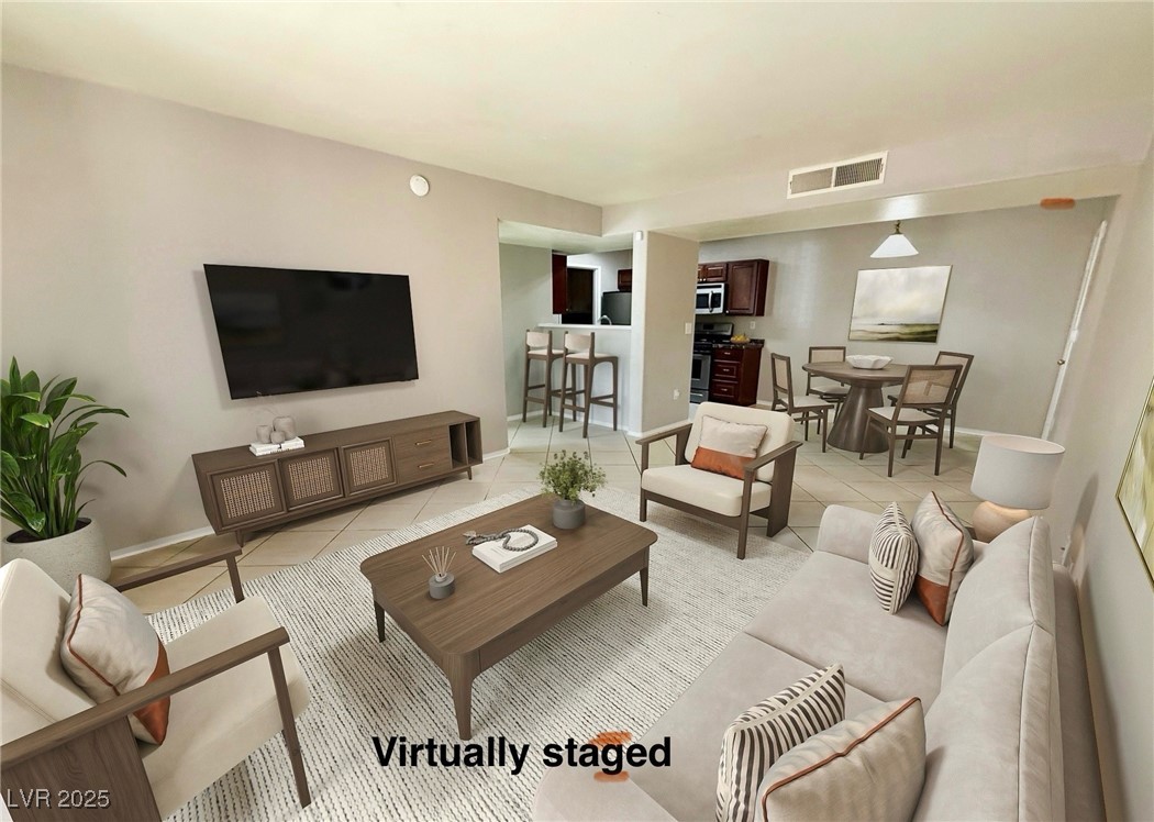 Virtually Staged living room
