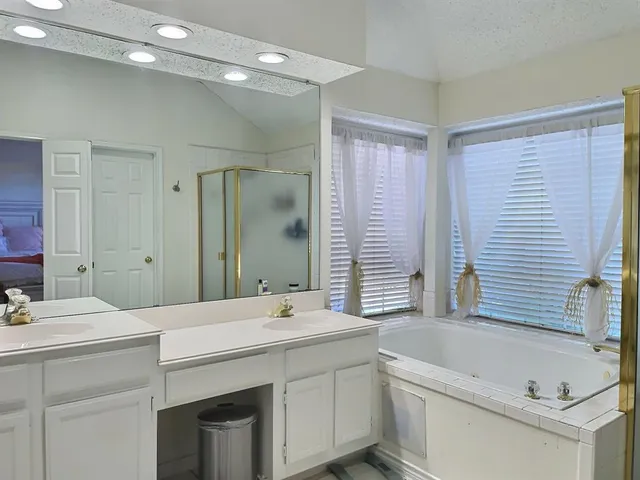 a bathroom with a sink and a bathtub