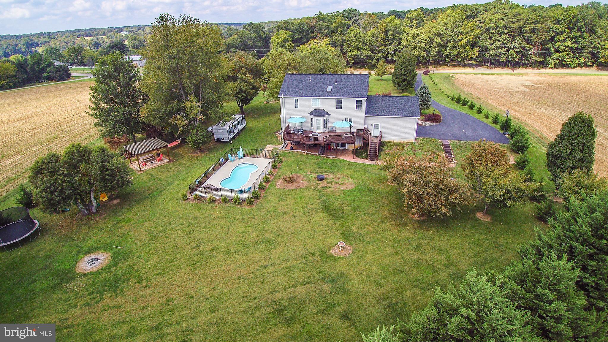 10045 Rogues Road Midland, VA 22728 - Photo 6 of 25 Aerial view of back yard with new in-ground pool