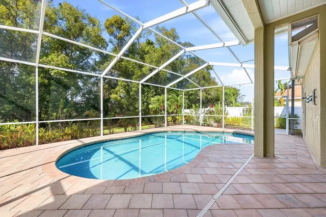 a view of a backyard