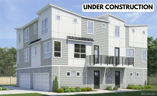 a front view of a building