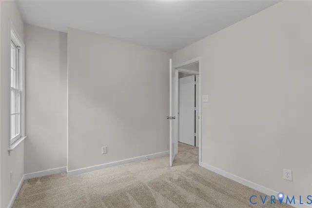 an empty room with a window