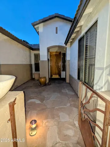 a view of a back yard of the house