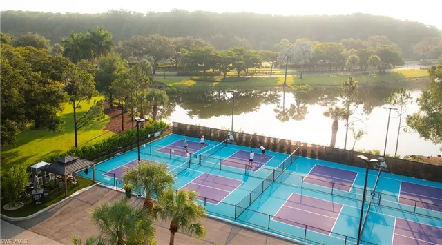 a view of lake with mountain