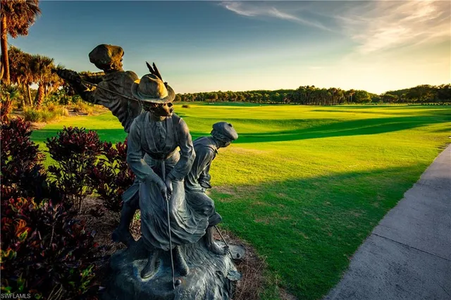 a view of a lake and a yard