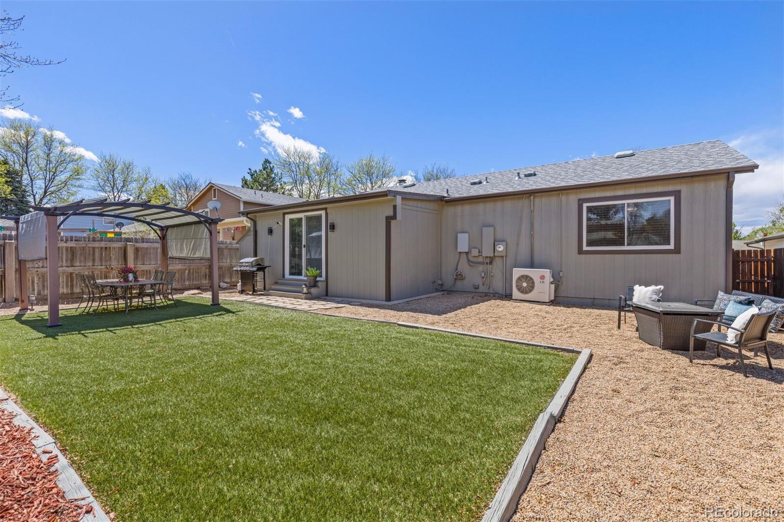 3692 South Mobile Way Aurora, CO 80013 - Photo 39 of 48 a view of a house with backyard and sitting area