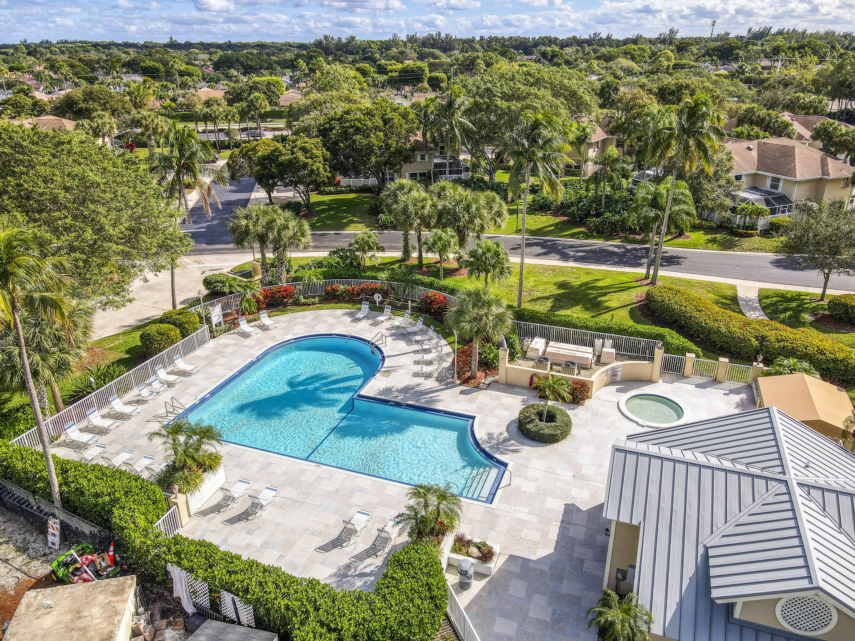 4603 Roxbury Court Boynton Beach, FL 33436 - Photo 18 of 19 a view of swimming pool with outdoor seating and plants