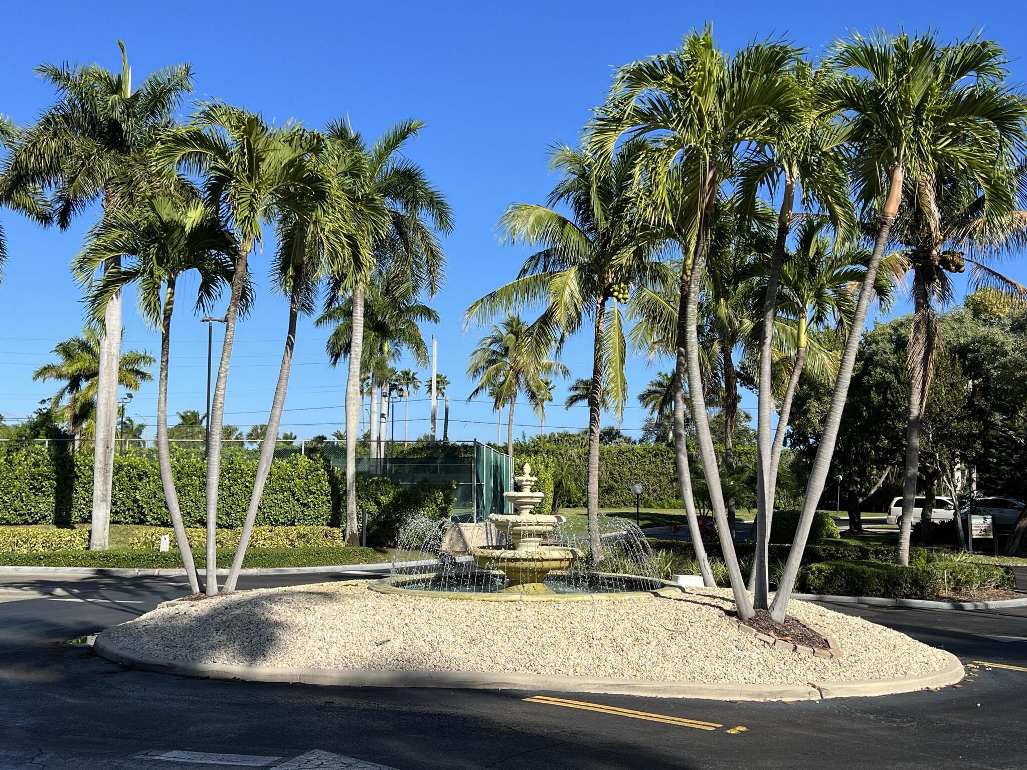 1 Royal Palm Way, Unit 3050 Boca Raton, FL 33432 - Photo 23 of 24 a view of a yard with a fountain and a palm tree