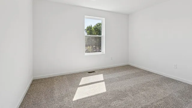an empty room with a window