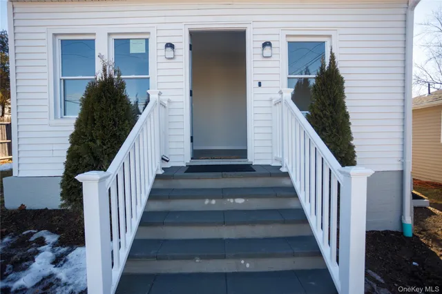 a view of a entryway front of a house
