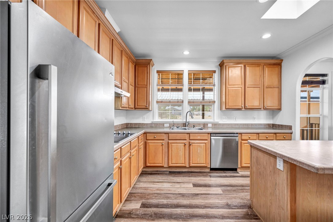 225 California Street Searchlight, NV 89046 - Photo 24 of 64 A well-equipped kitchen features a suite of stainless steel appliances and abundant cabinetry.