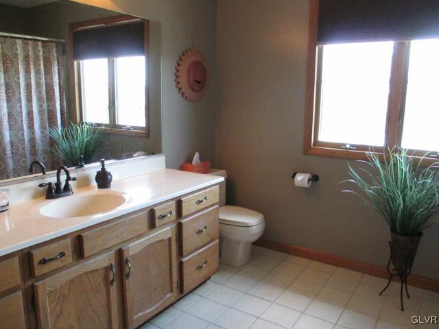 343 Forest Road Nazareth, PA 18064 - Photo 23 of 32 a bathroom with a granite countertop sink toilet and mirror