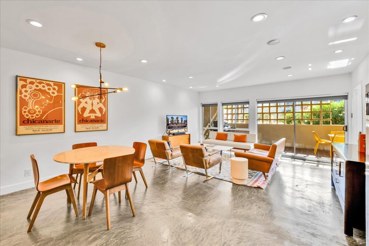 277 East Alejo Road, Unit 101 Palm Springs, CA 92262 - Photo 11 of 42 Dining and Living Room