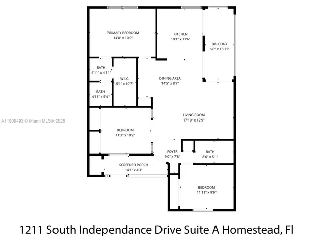 $2,000 | 1211 South Independence Drive, Unit 1211A, Homestead, FL 33034