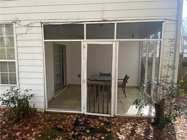 a view of front door