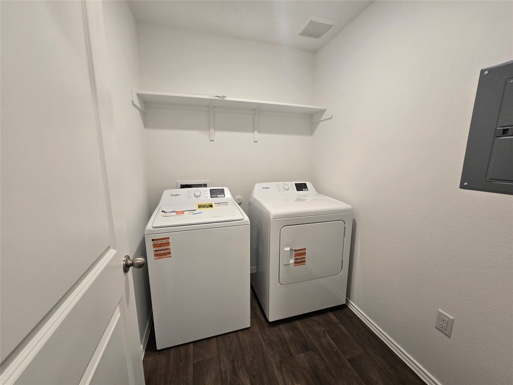 15016 B Welsh Cob Road, Unit B Manor, TX 78653 - Photo 5 of 14 a utility room with dryer and washer