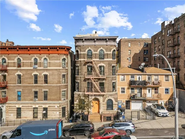 a view of a building with many windows