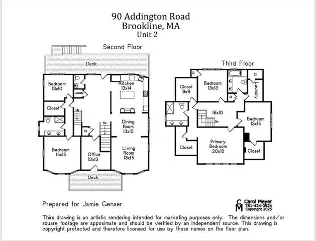 $3,195,000 | 90 Addington Road, Unit 2, Brookline, MA 02445