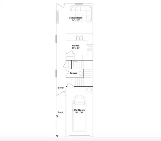 a picture of a bench in a white building