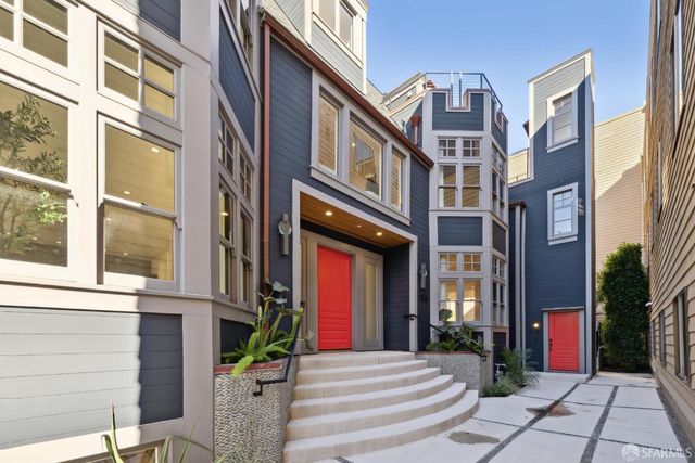 a front view of a building