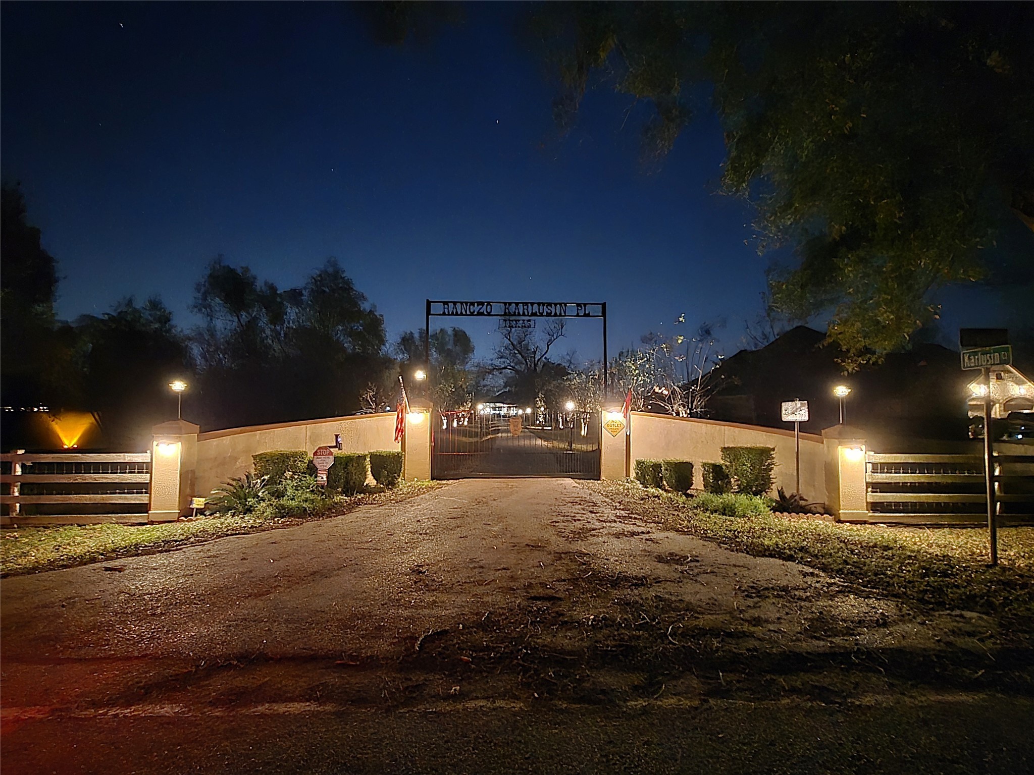 a front view of a building with street