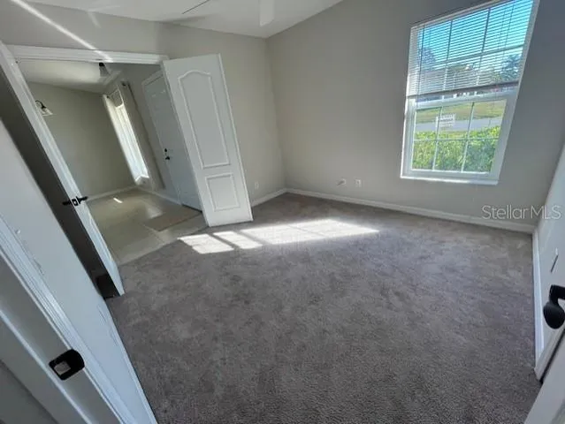 an empty room with a window