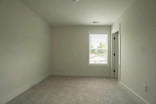 an empty room with a window