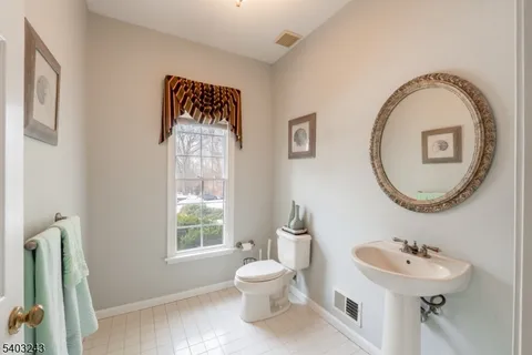a bathroom with a toilet a sink and a mirror