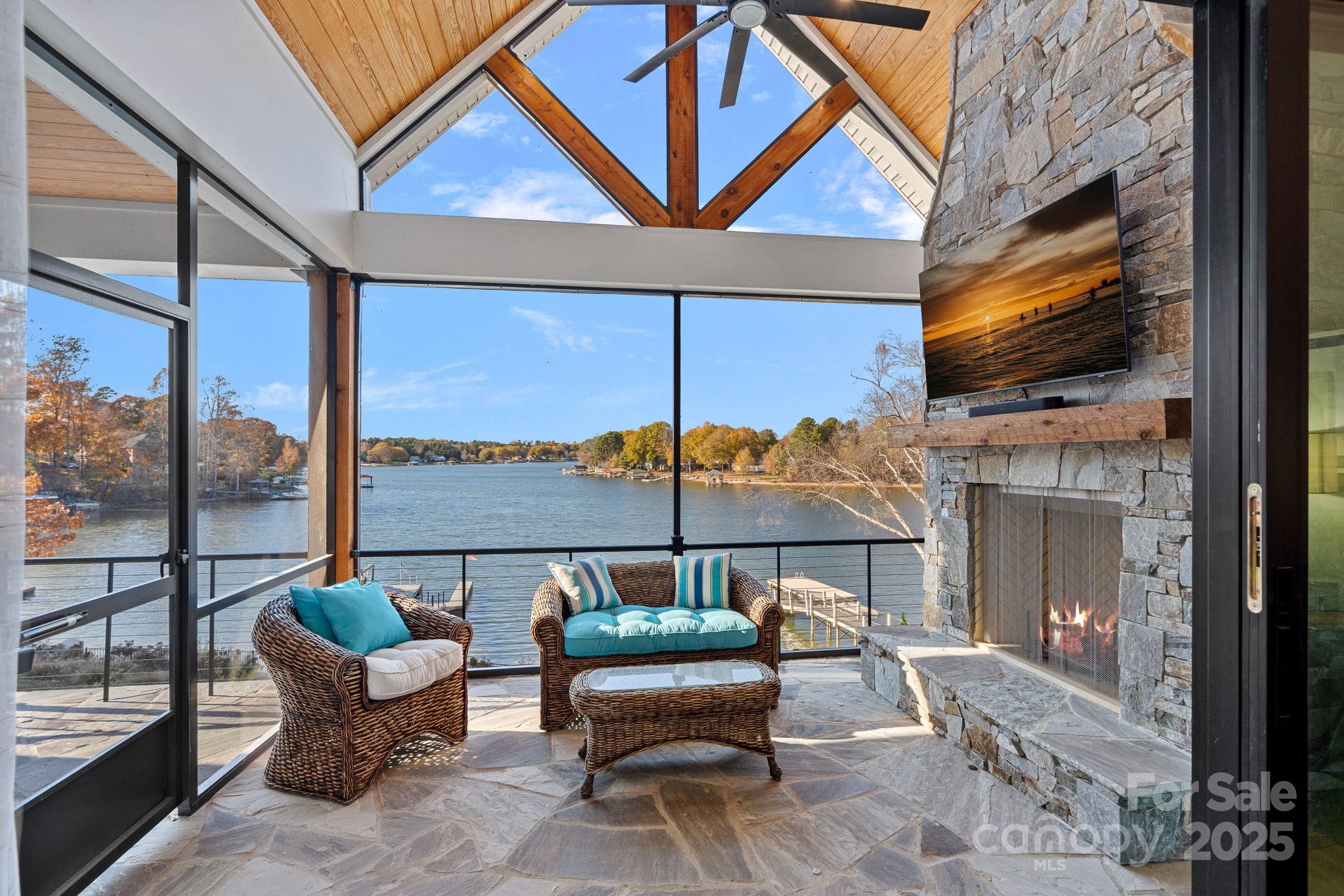 162 West Maranta Road Mooresville, NC 28117 - Photo 20 of 46 a outdoor space with patio the couches and a fireplace