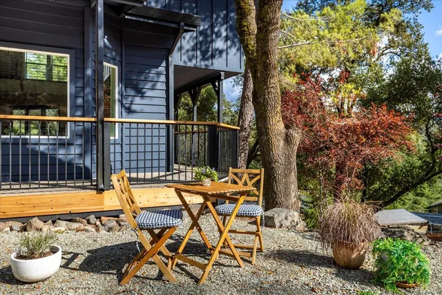 a view of porch with wooden floor and outdoor space