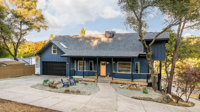 a view of lake with mountain